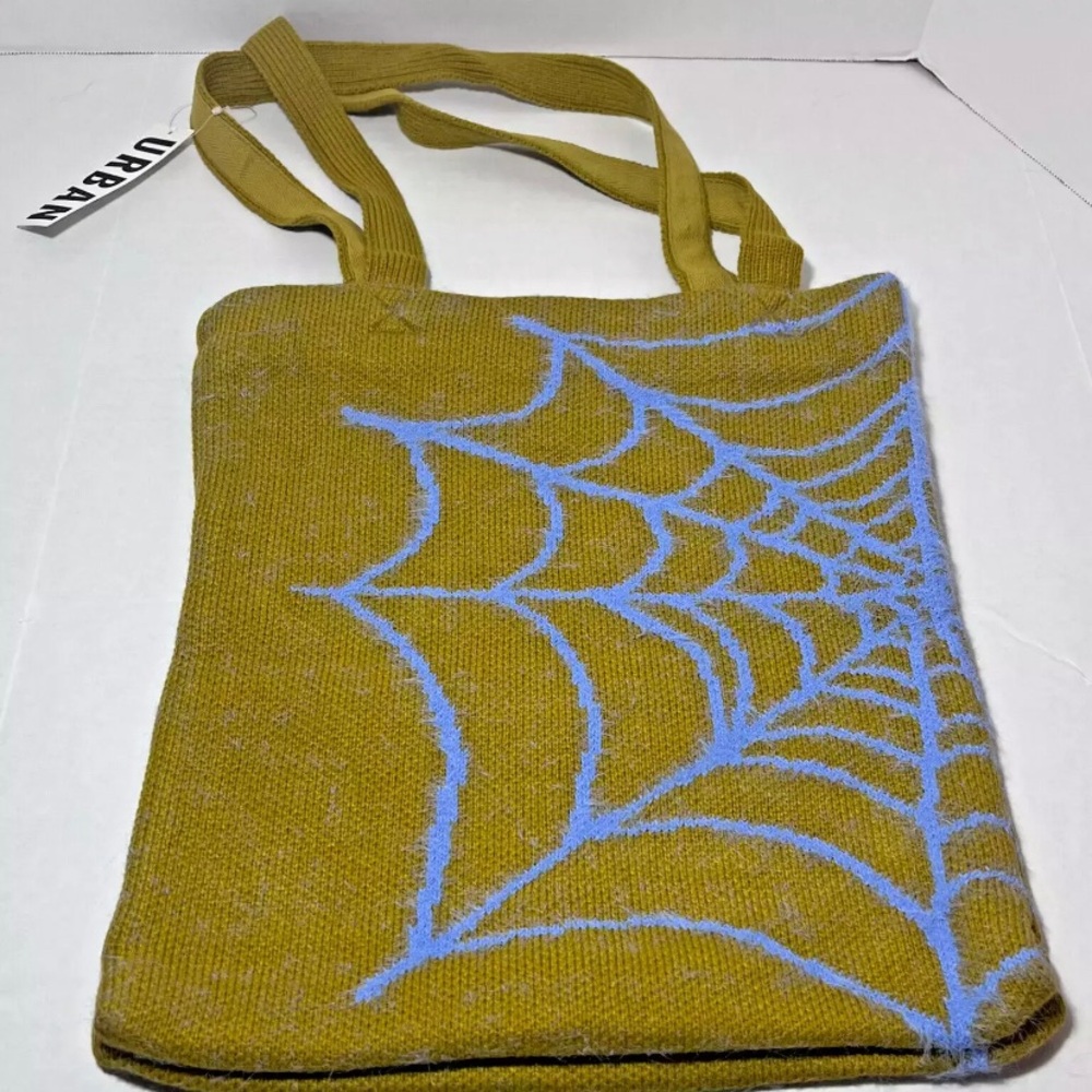 Urban Outfitters Ellie Icon Knit Tote (Mustard/Blue) - NWT
